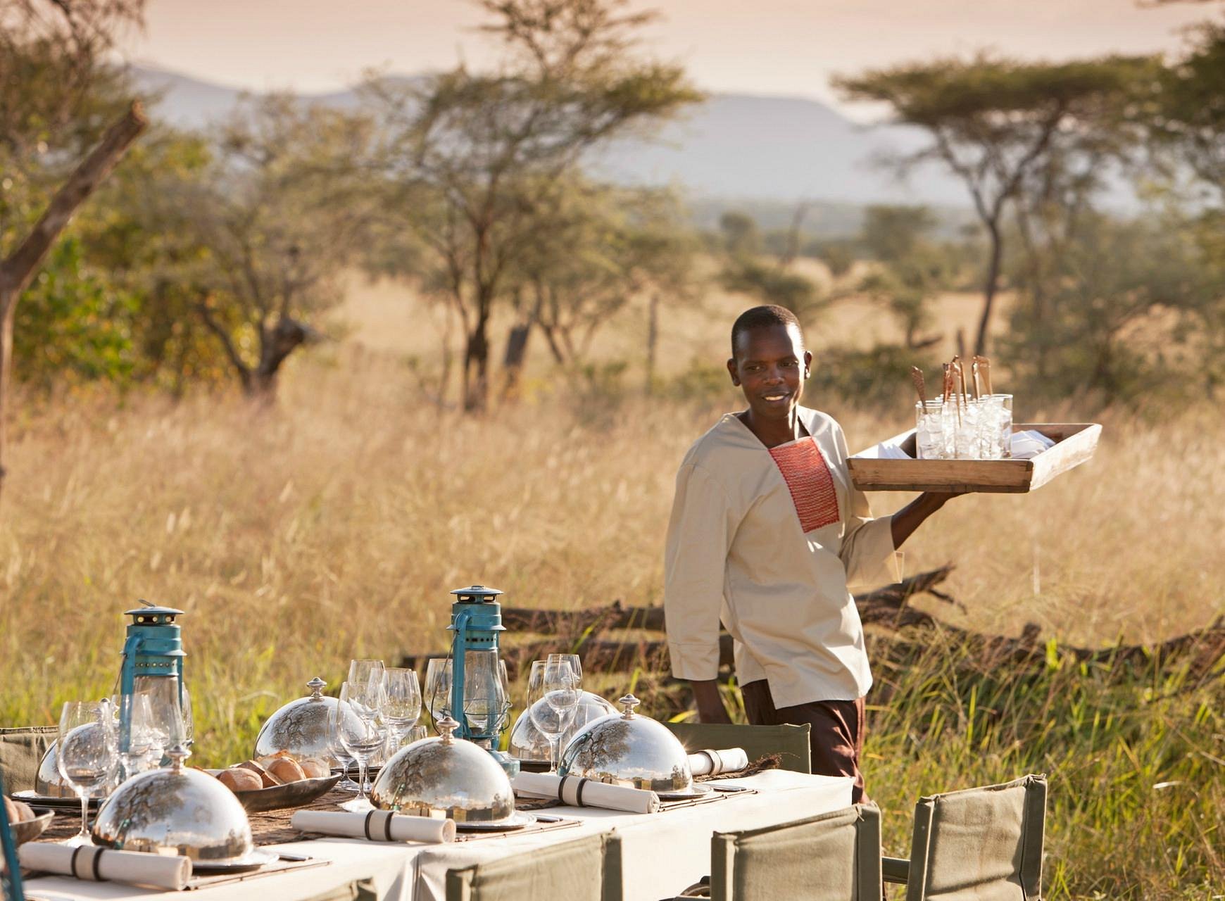 bush dinners at Four seasons Safari lodge Serengeti Tanzania