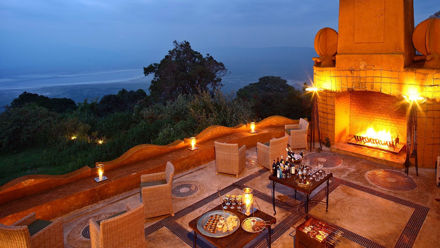 andBeyond Ngorongoro Crater Lodge - Luxury Tanzania safari Lodges outdoor dinner setting
