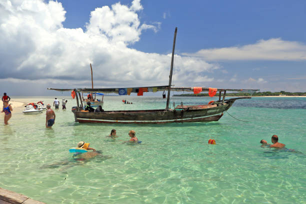 Tourists enjoying the Tanzania beach safari holidays